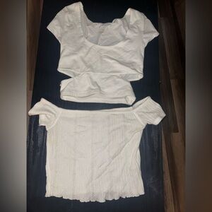 Aeropostale White Crop Tops Set